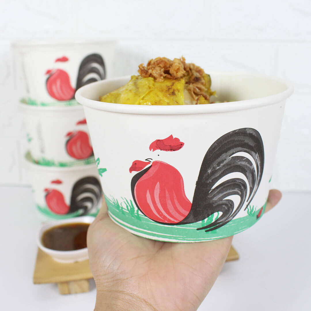 ถ้วยกระดาษ ลายไก่ 28 ออนซ์ (ไม่รวมฝา)3