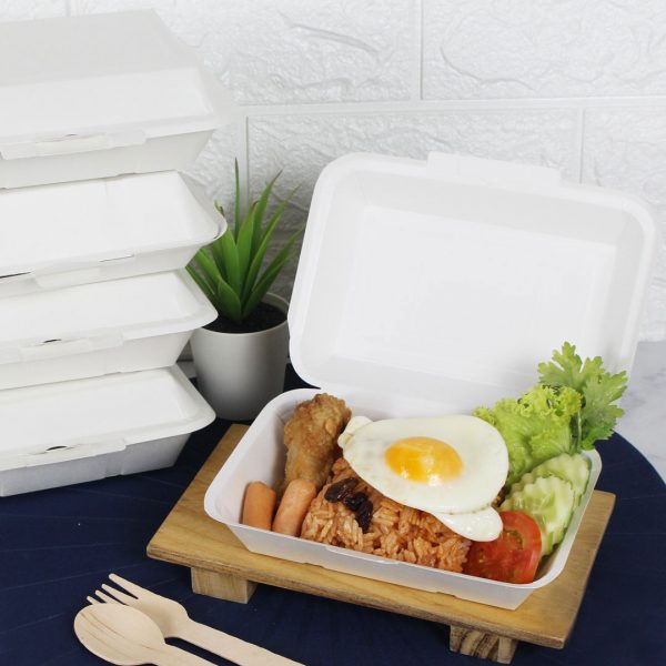 กล่องกระดาษใส่อาหารราคาถูก กล่องข้าว ใส่อาหารปลอดภัย 600 ml.4