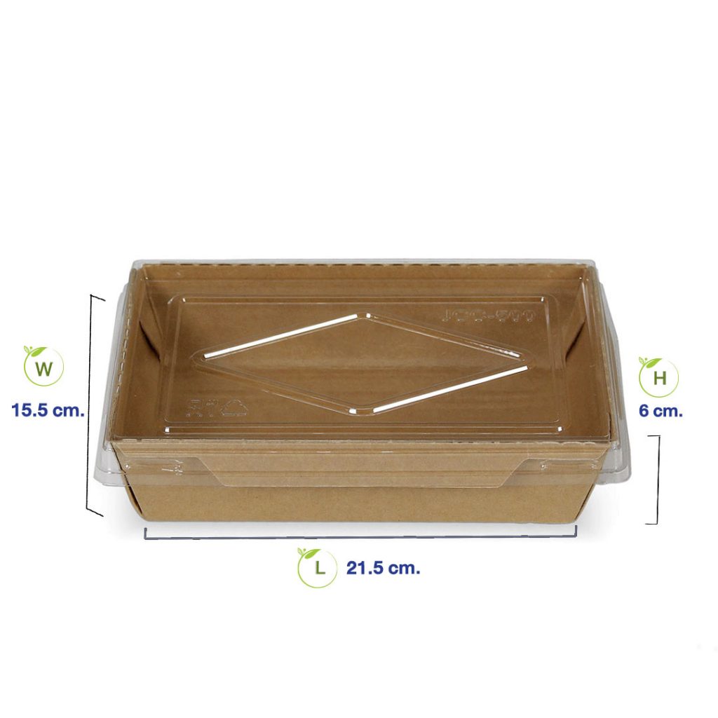 กล่องไฮบริด-กล่องกระดาษคราฟท์ใส่อาหาร1600-dimension