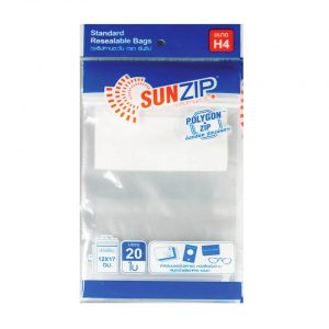 ถุงซิปล็อค Sunzip H4 20 ถุง/แพ็ค