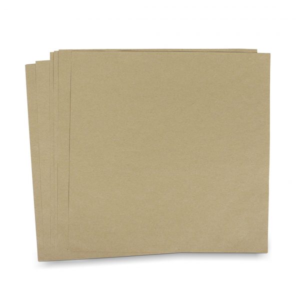 กระดาษรองจาน กระดาษห่อโดนัท สีน้ำตาลธรรมชาติ 10x10 นิ้ว