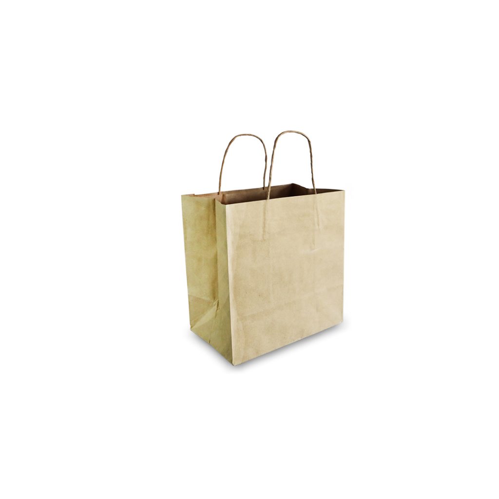 ถุงกระดาษคราฟท์ (Size M) หูหิ้วเกลียว 24x15x25 cm-2