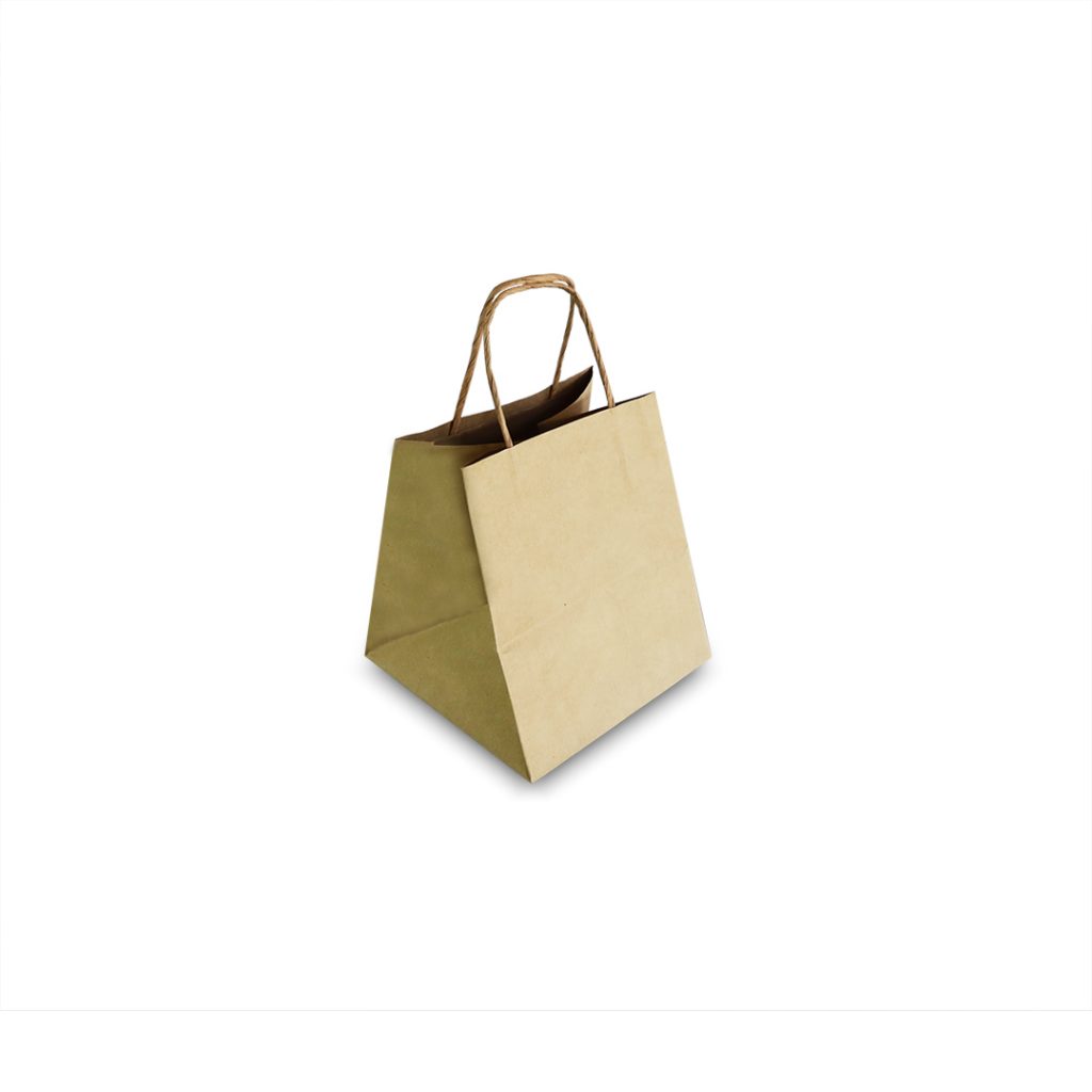 ถุงกระดาษคราฟท์ (Size Mini) หูหิ้วเกลียว 17x16x18 cm-3