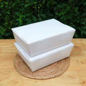 กล่องอาหาร สีขาว 1600 ml (Size L)
