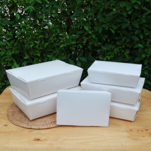 รวมกล่องอาหาร กล่องข้าวจีนสีขาว