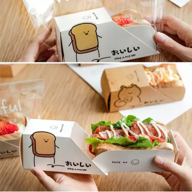 108 73US 15 OFF 10pcs Net Red Transparent Packaging Bags Baking Decoation Kraft Paper Disposable Paper Boxes Diy Bread Sandwich Cake Gift Box Gift Boxes Bags AliExpress
