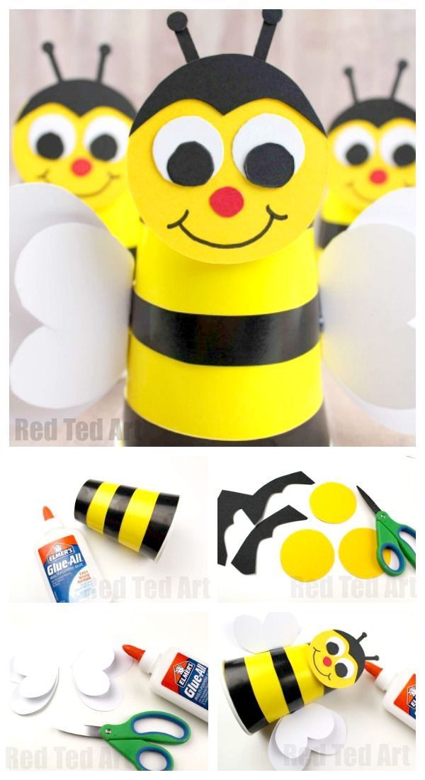 Bee Cup Craft for Preschoolers Red Ted Art Kids Crafts