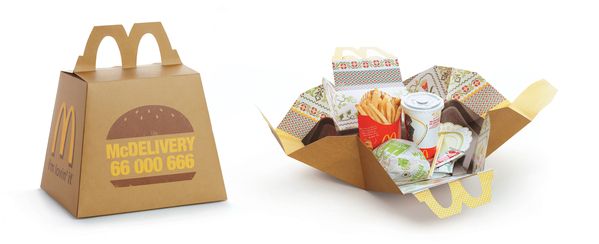 MCDONALDS PAPER BAG TRAY MAT