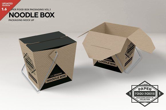 Noodle Box Packaging Mockup